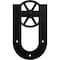 Ekena Millwork Premium Wagon Wheel Horseshoe Roller Hanger w/ Bolts for Barn Door for 1 3/8" Doors, Matte Black GB60013R2WMB - alternate 1